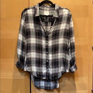 Black & white plaid shirt by Caslon